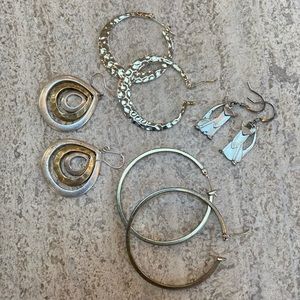 Silver and gold earring bundle